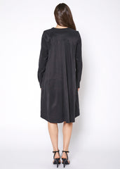 Women's Basic Long Sleeve Crew Neck Dress