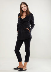 Ro&de Noir Open Front Jacket In Black