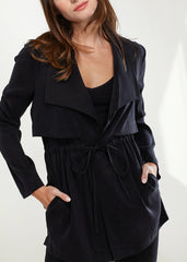 Ro&de Noir Open Front Jacket In Black