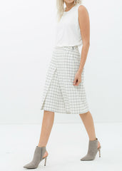 Women's Wide Leg Pants In Square Jacquard