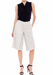 Women's Wide Leg Pants In Square Jacquard