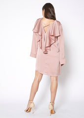 Satin Cross Back Tunic Dress