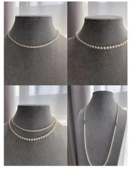 Double-Layered Pearl Choker Necklace