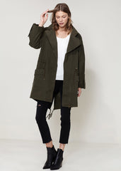 Women's Oversized Utility Jacket In Olive