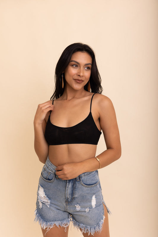 Sheer Mesh Basic Bralette