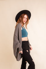 Cuddly Bat Sleeve Knit Cardigan