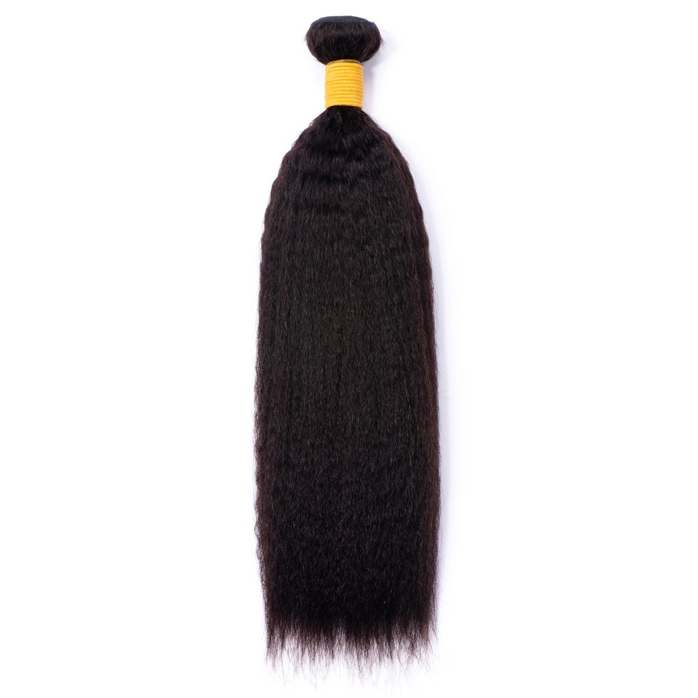 Yaky Texture Kinky Straight Virgin Human Hair Bundles-12A