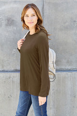 Basic Bae Full Size Round Neck Long Sleeve Top