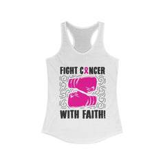 Fight Cancer with Faith Breast Cancer Awareness Racerback Tank Top