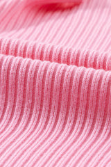 Mineral Red Patch Pocket Ribbed Knit Short Sleeve Sweater
