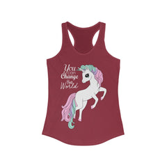 You can Change the World Unicorn Racerback Tank Top