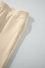 Parchment Plain Hoodie and High Waist Two Piece Pants Set