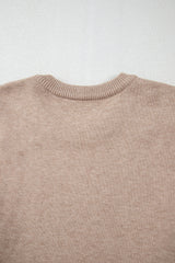 Smoke Gray Plus Size Pearl Pullover Sweater