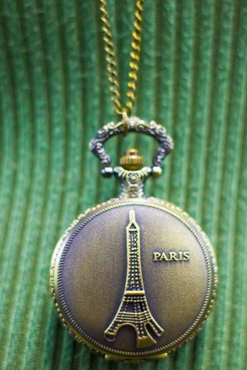 Necklace - Antique Series: Eiffel Tower Necklace Paris France Locket