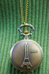 Necklace - Antique Series: Eiffel Tower Necklace Paris France Locket