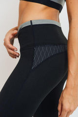 Diamond Jacquard Block Highwaist Leggings