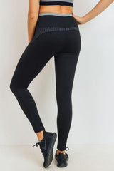 Diamond Jacquard Block Highwaist Leggings