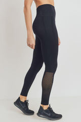 Ribbed and Perforated Seamless Highwaist Leggings