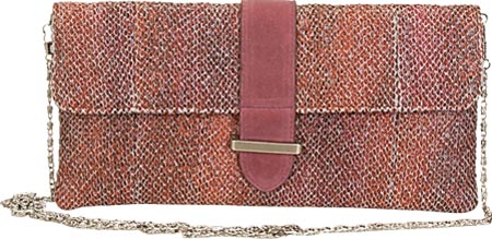 Aryana Rina-2-Red Chic Tweed Chain Strap Clutch Style Womens Handbag