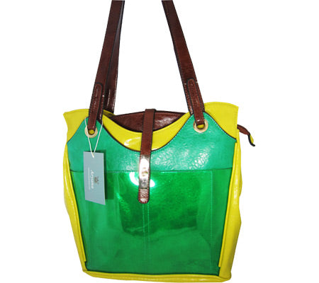 Aryana Ashlyn2grn Green Handbag With Top Zip Closure