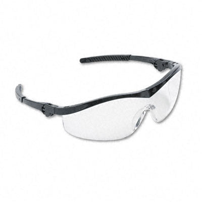 Crews ST110 Storm Wraparound Safety Glasses  Black Nylon Frame  Clear