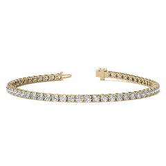 14K Gold 4.00 CTW Lab Diamond (G/VS) Tennis Bracelet | AGI Certified |