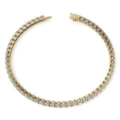 14K Gold 4.00 CTW Lab Diamond (G/VS) Tennis Bracelet | AGI Certified |