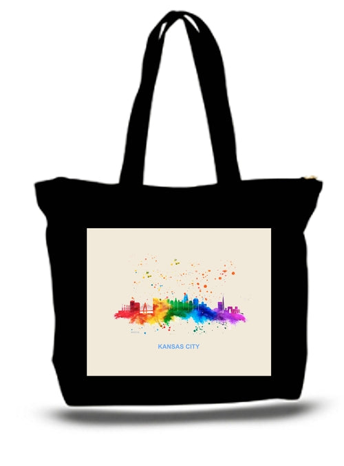 Kasnsas City Skyline Watercolor Art XXL Tote Grocery (Copy)