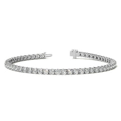 14K Gold 4.00 CTW Lab Diamond (G/VS) Tennis Bracelet | AGI Certified |