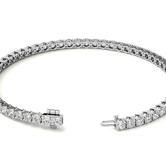 14K Gold 4.00 CTW Lab Diamond (G/VS) Tennis Bracelet | AGI Certified |