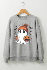 Ghost Round Neck Long Sleeve Sweatshirt