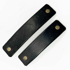 The Minimalist: Basic Black Leather Eco Barrette