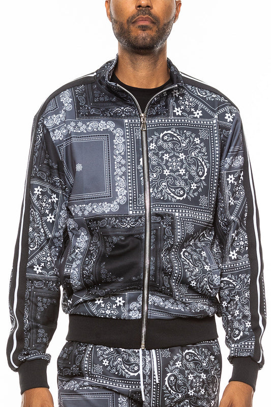 Paisley All Over Print Track Jacket