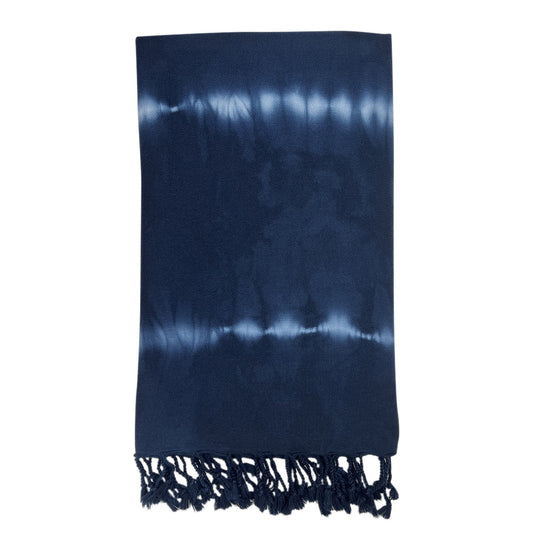 Navy Tie Dye Turkish Beach Towel