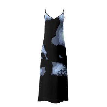 Resort Maxi Dress, Graphic Print Custom Dress RTW