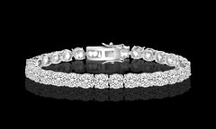 42.00 CTTW Tennis Bracelet with Crystals ITALY Design