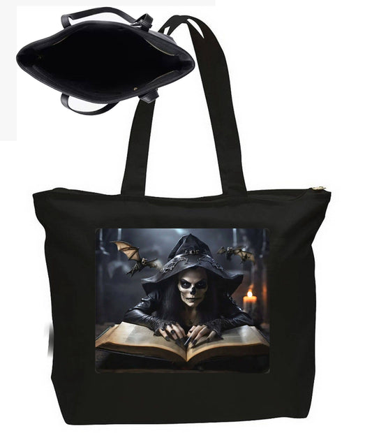 Gothic Witch  Large New Zipper Tote Bag