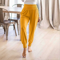 High-waisted Smocked Lounge Jogger Pants