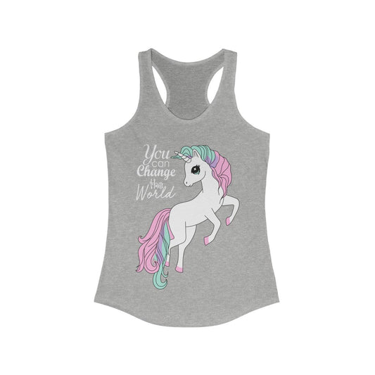 You can Change the World Unicorn Racerback Tank Top