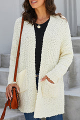 Creamy Pebble Beach Textured Cardigan