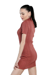 Collared Bodycon Sweater Dress