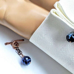 Copper Child Abuse Prevention Awareness Chain Cufflinks