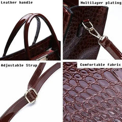 Crocodile Print Women Handbag