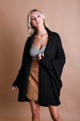 Cuddly Bat Sleeve Knit Cardigan