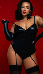 Catwoman Halloween Ensemble Alluring Cat Girl Attire Stretchy Black