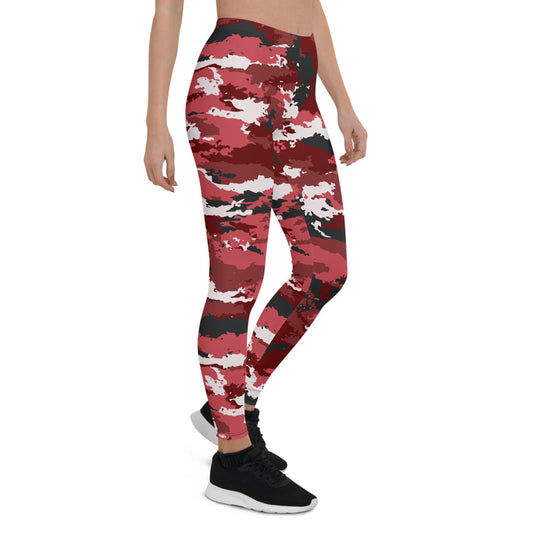 Red Camo Leggings for Women