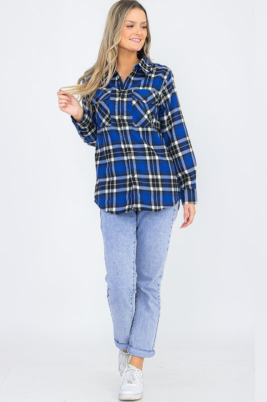 Oversize Boyfriend Plaid Checkered Flannel