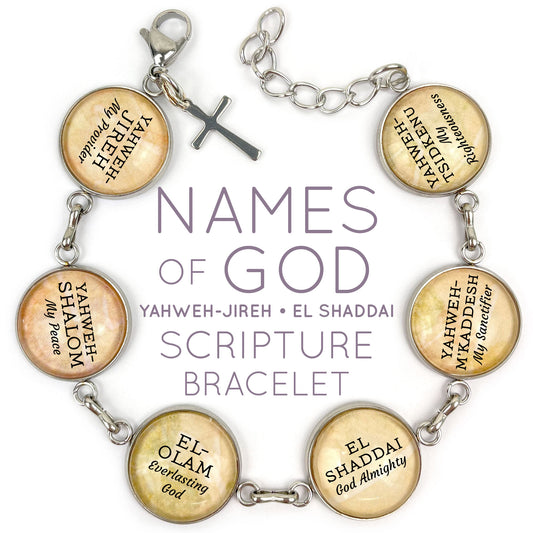 Names of GOD Scripture Bracelets - Yahweh YHWH - Stainless Steel