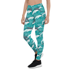 Womens Dolphin and Waves Leggings