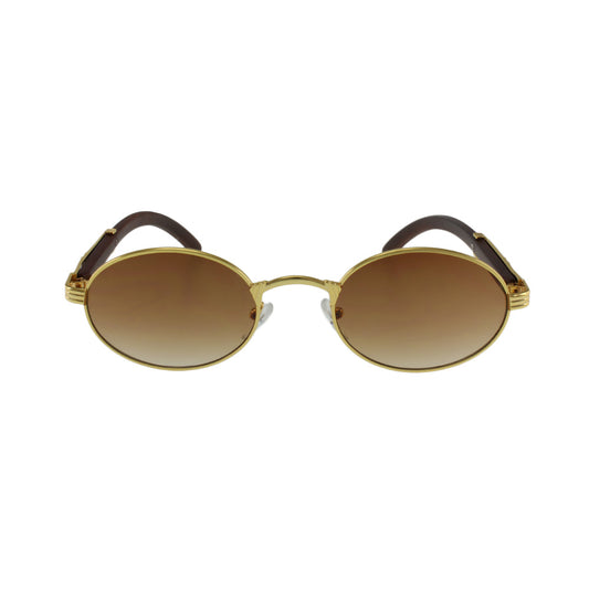 MQ Huncho Sunglasses in Gold / Brown